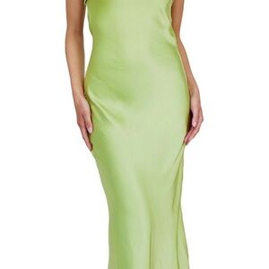 Satin Silk Backless Maxi Dress